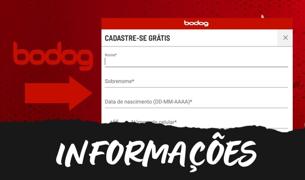 preencha seus dados pessoais para se registrar no site Bodog Brasil
