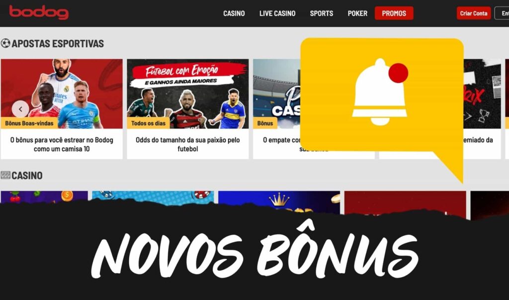 como saber mais sobre novos bônus para apostas e jogos de cassino em Bodog Brasil