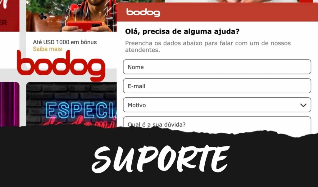 como escrever para o suporte técnico Bodog Brasil