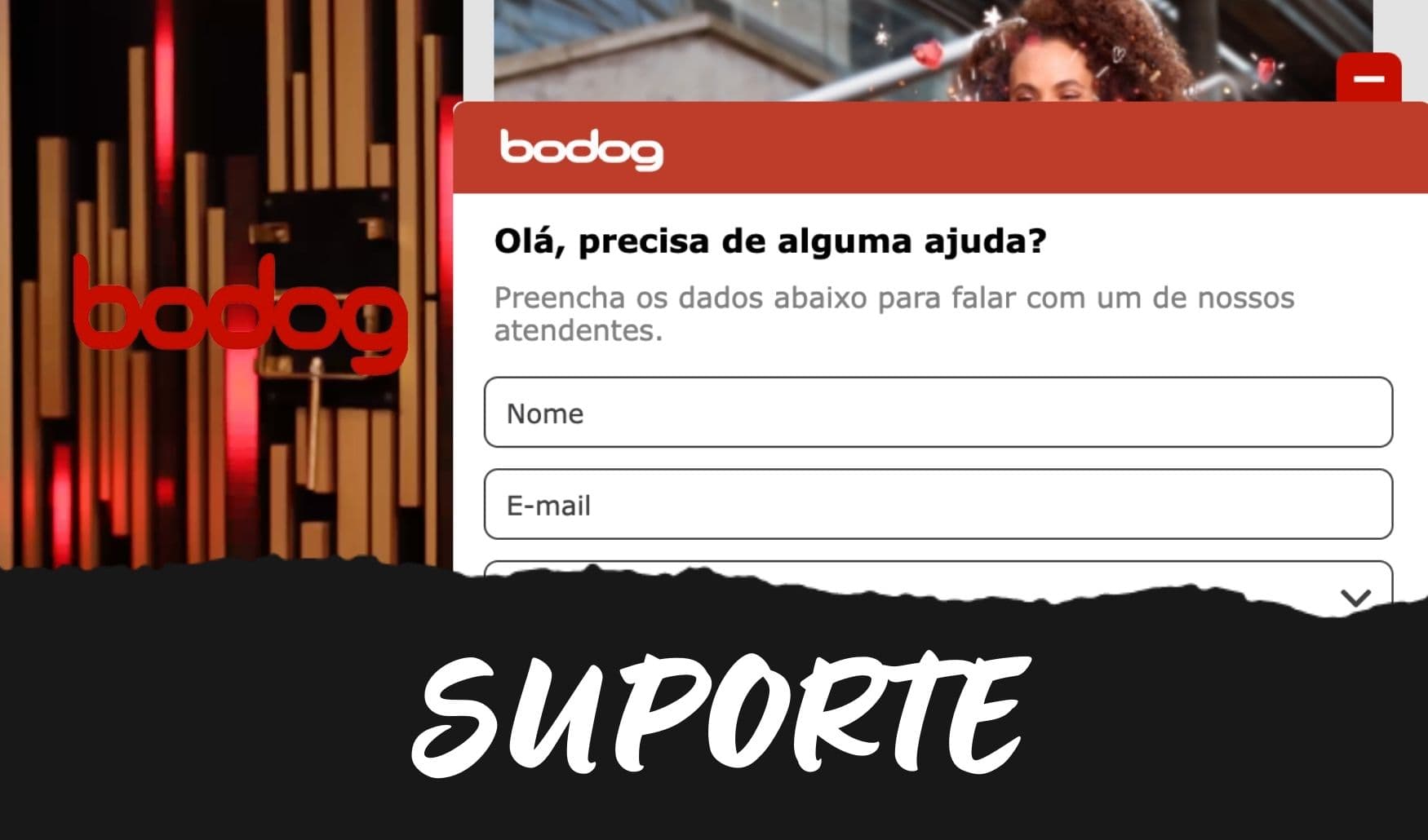Bodog Brasil instruções para contato com o suporte técnico